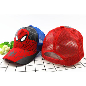Anime Disney Marvel Frozen Mickey Mouse Kids Hat Boy Girl Travel Caps Spiderman Mickey Minnie Baby Caps Figure Gift Toys 2-8Y