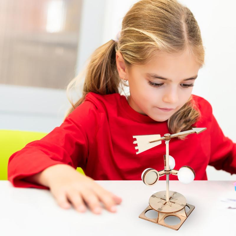 Étudiants bricolage girouette modèle Kit en bois enfants enfants Science Direction vitesse expérience technologie école jouets éducatifs