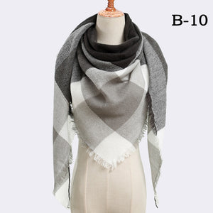 Designer 2020 knitted spring winter women scarf plaid warm cashmere scarves shawls luxury brand neck bandana pashmina lady wrap