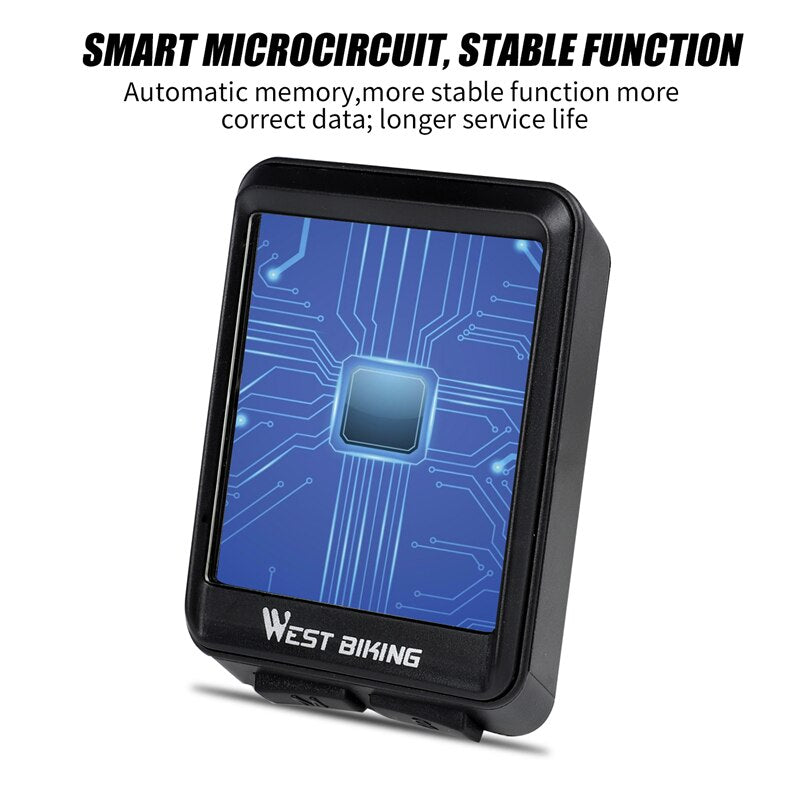 WEST BIKING Bicycle Computer Wireless Wired Cycling Computer Bicycle Speedometer LED Digital Rate Road MTB Bike Stopwatch