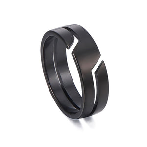Skyrim Fashion Simple Stainless Steel Couple Ring for Women Men Casual Finger Rings Jewelry Engagement Anniversary Gift 2021 New