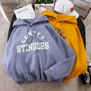 Women Leisure Letter Printed Hoodies Harajuku Sweatshirt Kawaii Korean Style Oversized Women Hoodies Winter Plus Size Female Pul