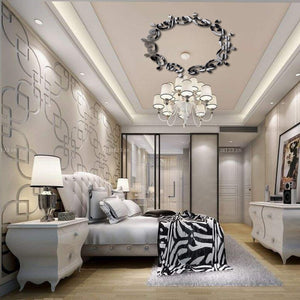 Dropshipping 3D Wall Mirrors Sticker Home Decor Bathroom Decor DIY Removable Home Living Room Ceiling Wall Decals Art Ornaments