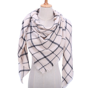 Designer 2020 knitted spring winter women scarf plaid warm cashmere scarves shawls luxury brand neck bandana pashmina lady wrap
