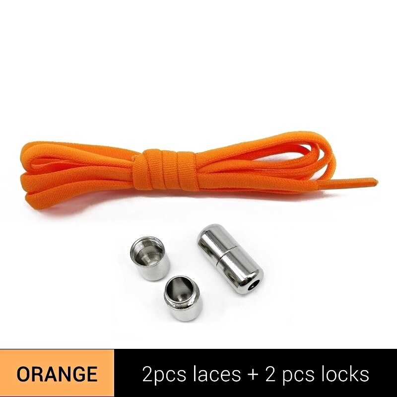 Third Version Elastic No Tie Shoelaces Metal Lock Shoe Laces For Kids Adult Sneakers Quick Shoelaces Semicircle Shoestrings F089
