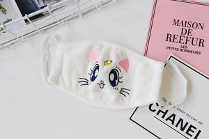 Japanese New Cute Sailor Moon Luna cat Masks Cosplay Props Anime Cartoon Breathable Mask Clothing Accessories For Women Men Gift