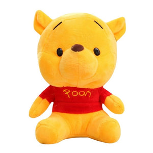 Disney 12-18cm Winnie the Pooh Bear Anime Cute Cartoon Plush Dolls Toys Keychain Pendant Kids Birthday Gift
