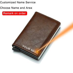 DIENQI Carbon Fiber Card Holder Wallets Men Brand Rfid Black Magic Trifold Leather Slim Mini Wallet Small Money Bag Male Purses