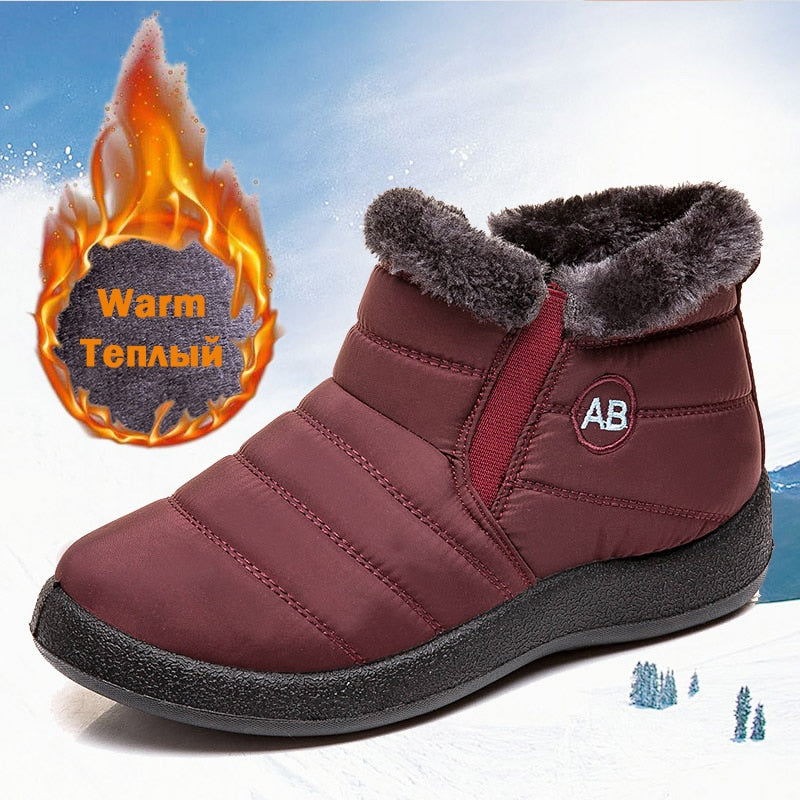 Women Boots 2020 Fashion Waterproof Snow Boots For Winter Shoes Women Casual Lightweight Ankle Botas Mujer Warm Winter Boots
