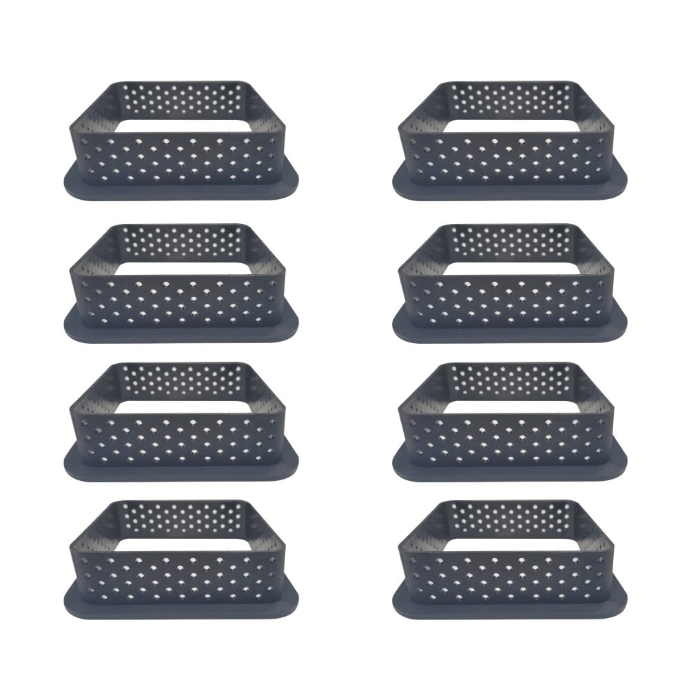8Pcs or 6pcs Mousse Circle Cutter Decorating Tool French Dessert DIY Cake Mold Perforated Ring Non Stick Bakeware Tart