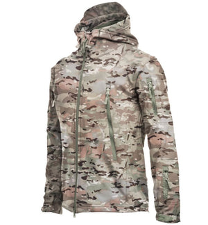 Army Shark Skin Soft Shell Clothes Tactical Windproof Waterproof jacket men Flight Pilot Hood Coat Military Field bomber Jacket