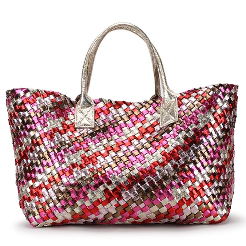 women's bag summer new tide single shoulder vegetable basket women casual bag luxury Totes Large Capacity leather Handbags big