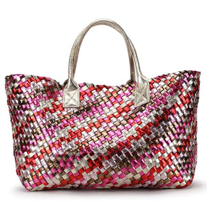 women's bag summer new tide single shoulder vegetable basket women casual bag luxury Totes Large Capacity leather Handbags big