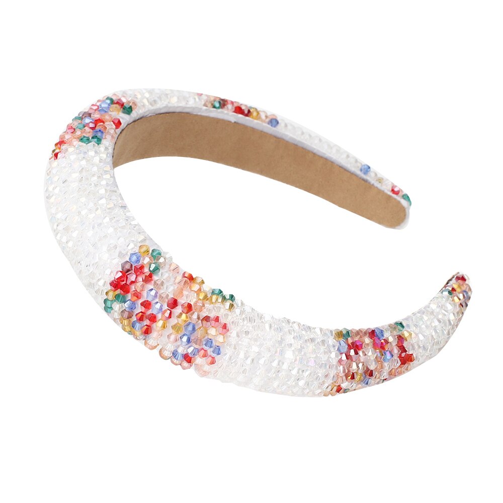 CN Baroque Full Crystal Hair Bands For Women Luxury Padded Diamond Headband Hair Hoop Christmas Gifts Christmas Hair Accessories
