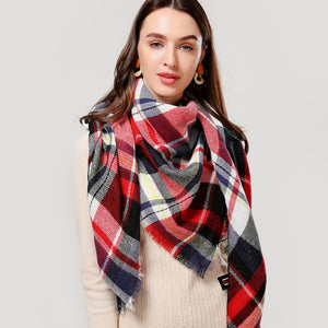 Designer 2020 knitted spring winter women scarf plaid warm cashmere scarves shawls luxury brand neck bandana pashmina lady wrap