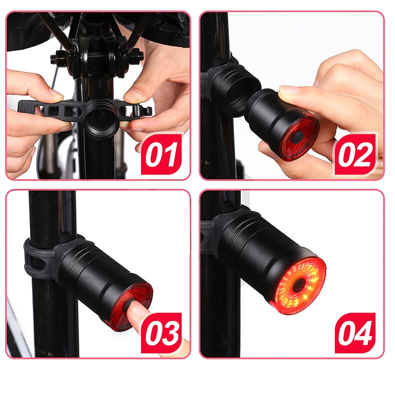 TRLIFE 1200mAh Bicycle Smart Taillight Auto Brake Sensing IPx6 Waterproof USB Charge cycling Rear light LED Bike Accessories