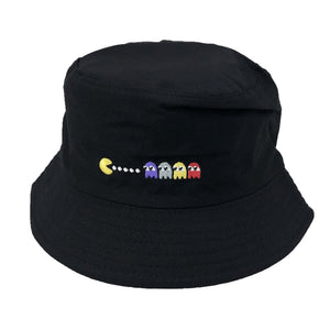 Unisex Embroidered Alien Foldable Bucket Hat Beach Sun Hat Street Headwear Fisherman Outdoor Cap Men and Woman Hat