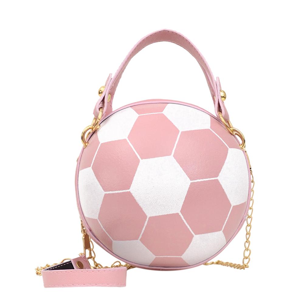 Fashion Basketball Round Shaped Shoulder Bags for Women Acrylic Chain Casual Small Totes PU Leather Messenger Crossbody Handbags