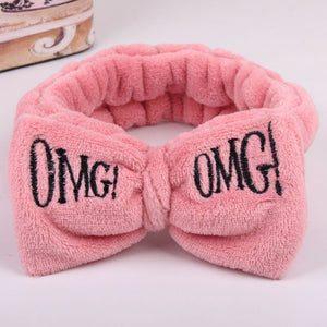 Wash Face Bow Hairbands For Women Girls