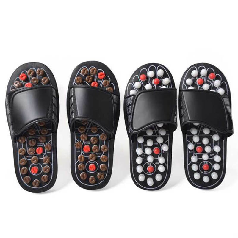 Home Women Men Foot Acupoint Feet Massage Slippers Shiatsu Sandal Feet Acupressure Therapy Rotating Foot Massager Shoes Unisex