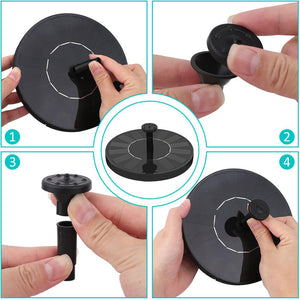 Solar Powered Fountain Garden Pool Pond Decoration Solar Panel Floating Fountain Water Pump Outdoor Bird Bath Fountain