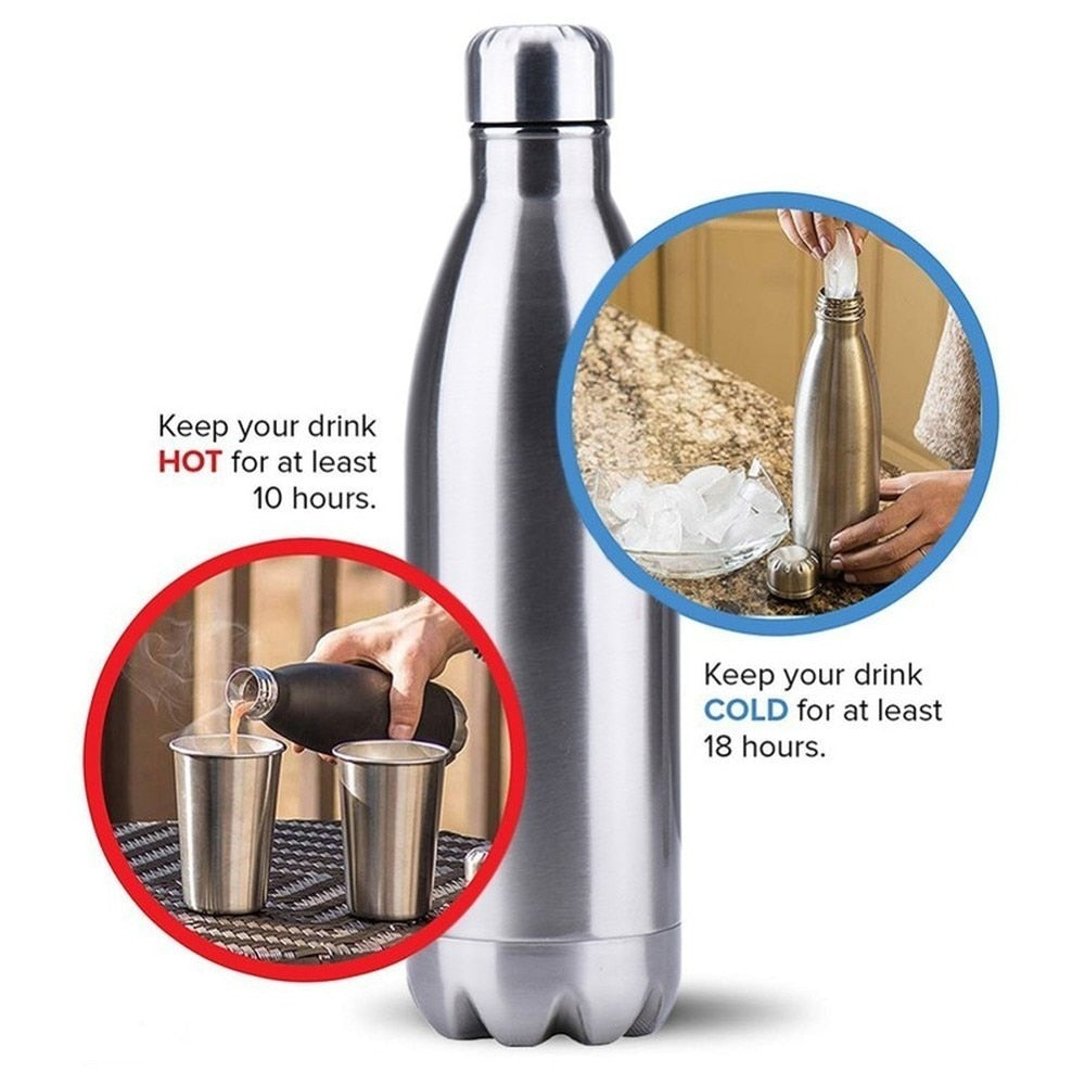 FSILE350/500/750/1000ml Double-wall Creative BPA free Water Bottle Stainless Steel Beer Tea Coffee Portable Sport Vacuum thermos