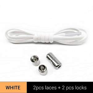 Third Version Elastic No Tie Shoelaces Metal Lock Shoe Laces For Kids Adult Sneakers Quick Shoelaces Semicircle Shoestrings F089