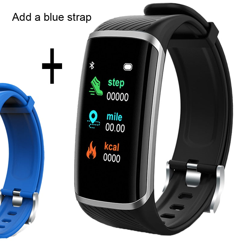 Smart Fitness Bracelet Heart Rate Blood Pressure Fitness Tracker Customize Wallpaper Smart Band Watch Men Women For Android IOS