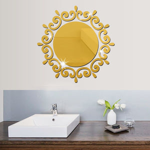 Dropshipping 3D Wall Mirrors Sticker Home Decor Bathroom Decor DIY Removable Home Living Room Ceiling Wall Decals Art Ornaments