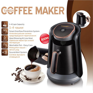 800W Automatic Turkish Coffee Maker Machine Cordless Electric Coffee Pot Food Grade Moka Coffee Kettle for Gift 220V Sonifer