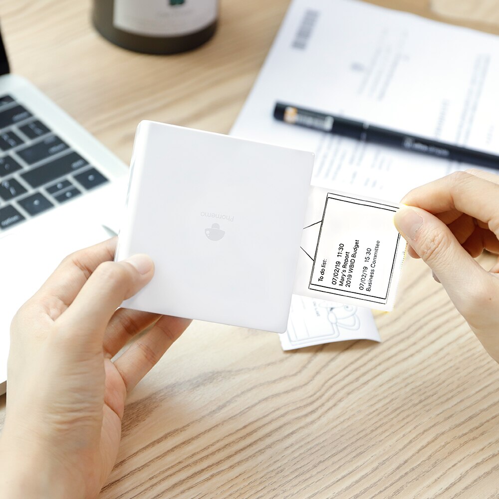 Phomemo Portable M02 Label Printer Wireless Bluetooth Thermal Sticker Pocket Mini Handheld Photo Printer Android IOS Printers