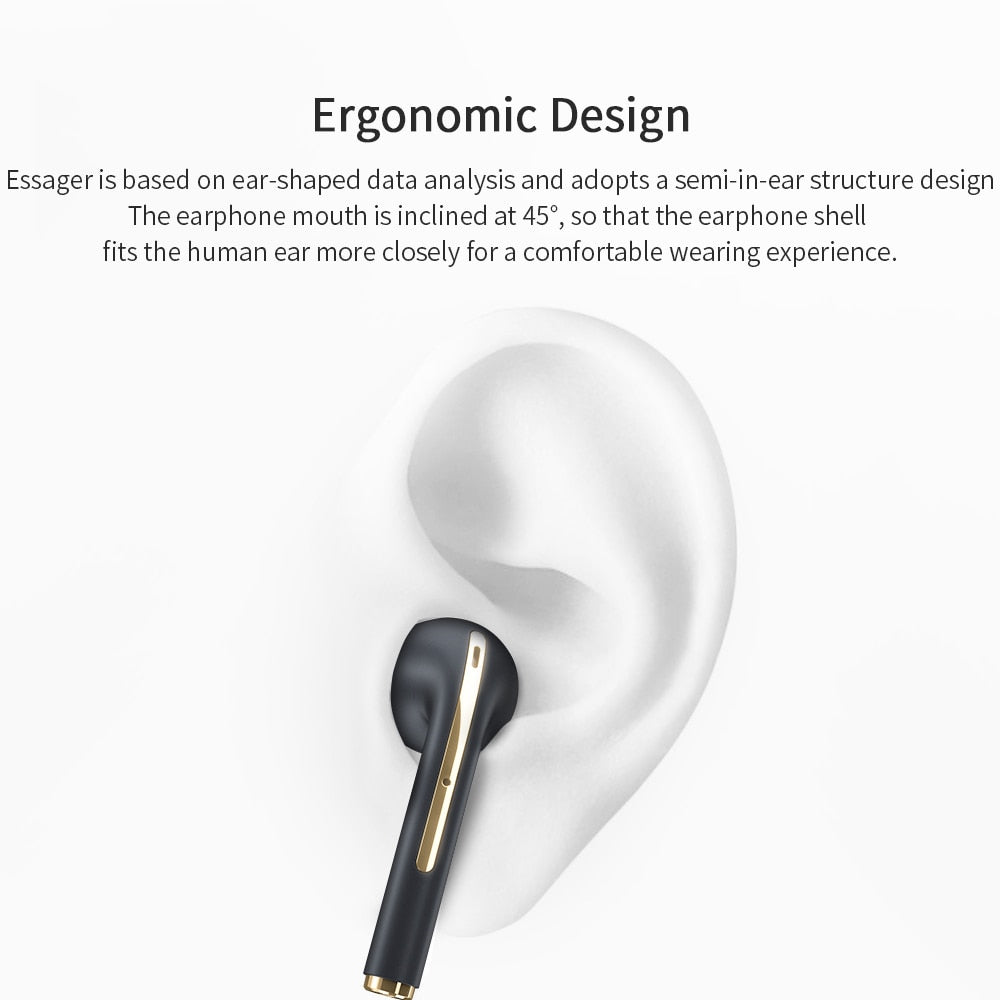 Essager J18 TWS Wireless Headphone Bluetooth Earphone Headset True Wireless Earbuds For iPhone 12 Pro Max Handsfree Ear Buds