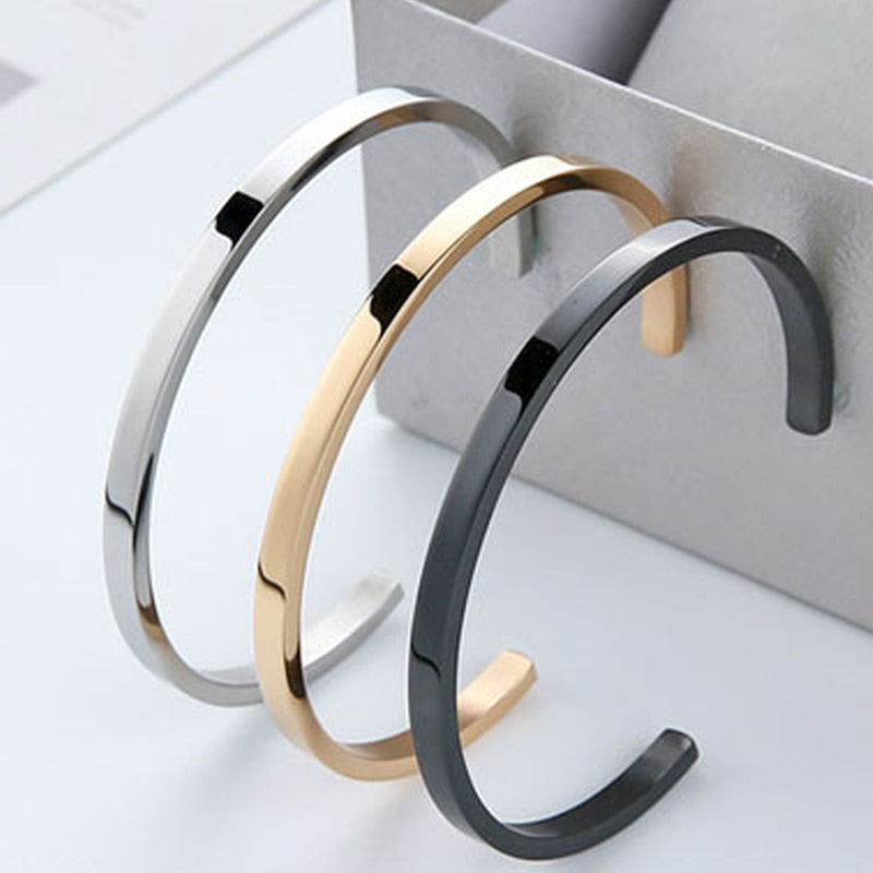 4mm wide stainless steel bracelet