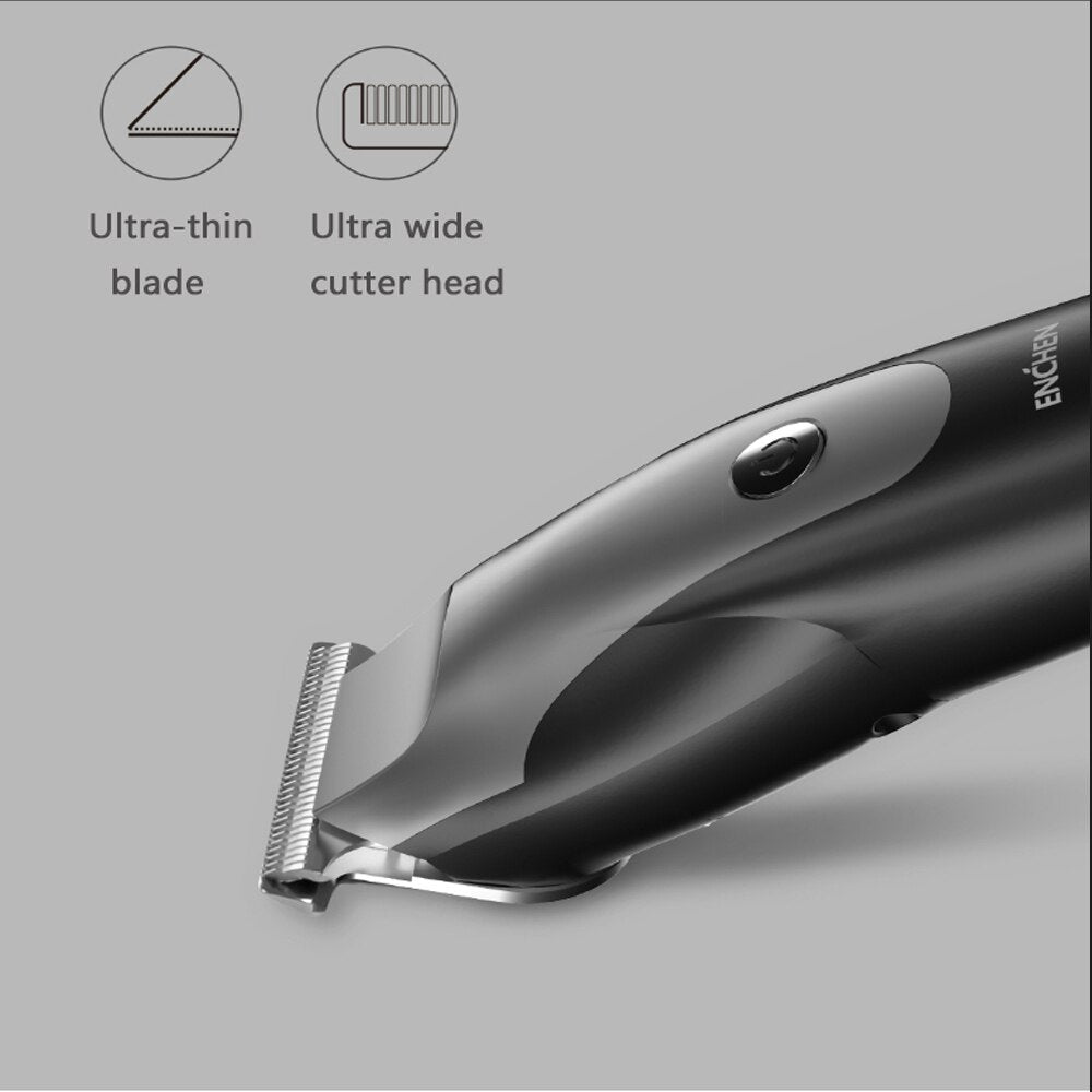 XiaoMi ENCHEN Hair Clipper Professional Trimmer Men's Beard Cutting Machine USB Charging Wireless Trimmer Waterproof Hair Trimme
