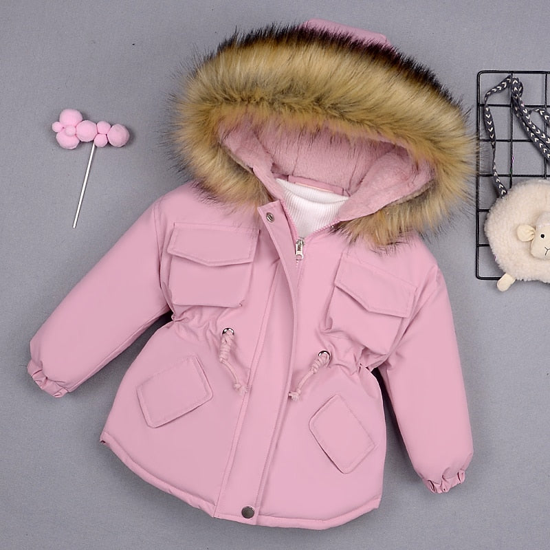 Fille veste le nouveau 2020 enfants chaud enfant en bas âge enfants hiver fille coton rembourré vêtements bébé épaissi coton rembourré manteau