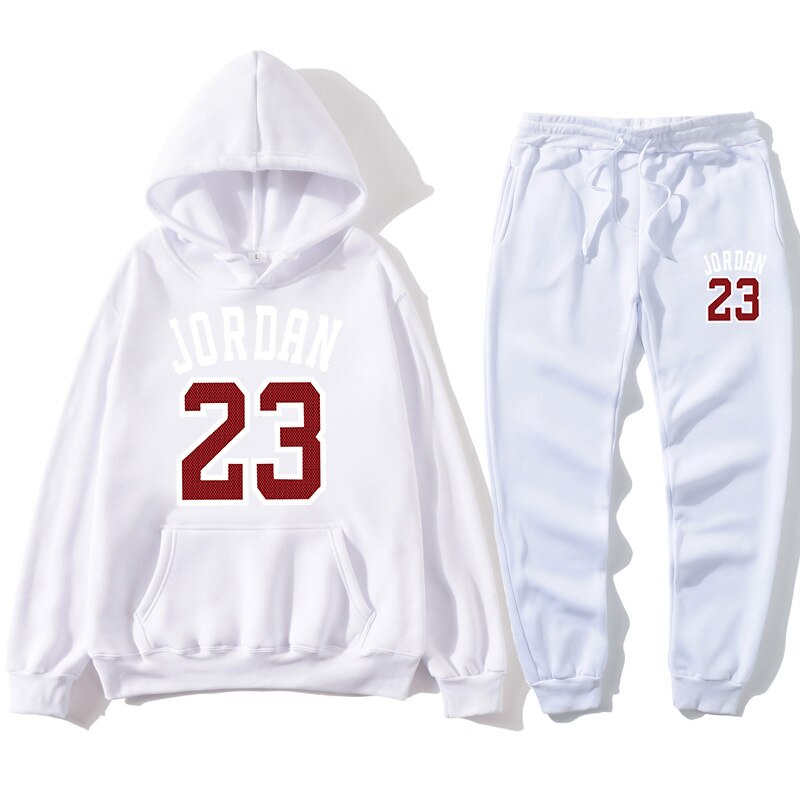 New 2020 hoodie suit basketball 23 track suit sweatshirt wool hooded suit + sweat pants jogging SUPZXU pullover 3XL