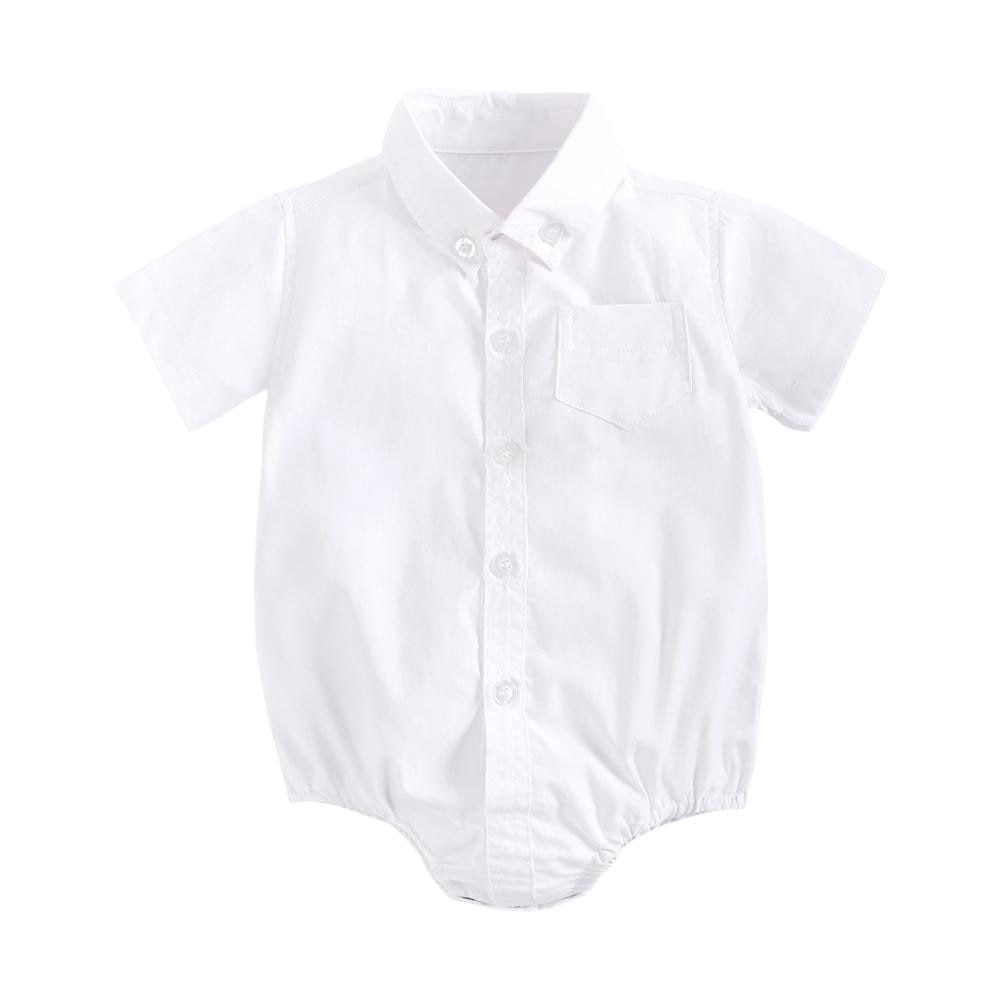 Sanlutoz Summer Baby Boys Bodysuits Cotton Baby Clothes Solid Color Fashion Short Sleeve Infants Clothing Casual