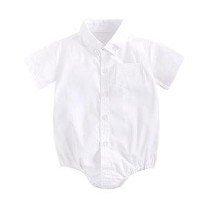 Sanlutoz Summer Baby Boys Bodysuits Cotton Baby Clothes Solid Color Fashion Short Sleeve Infants Clothing Casual