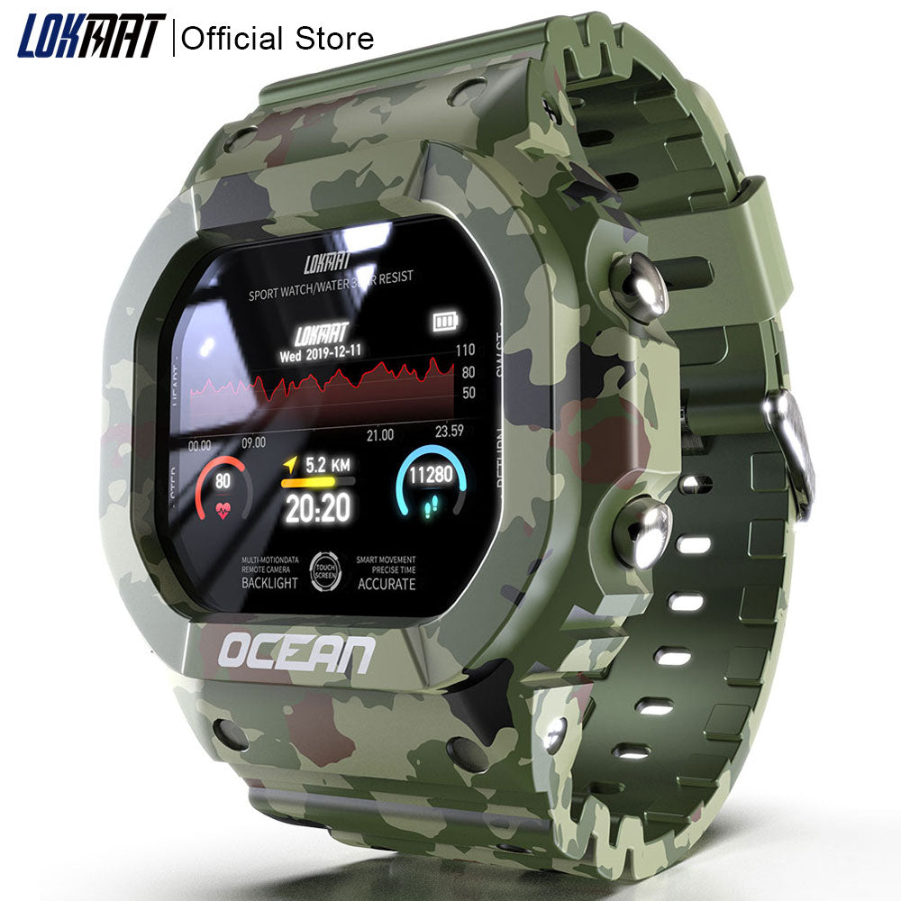 LOKMAT océan montre intelligente hommes Fitness Tracker pression artérielle Message pousser moniteur de fréquence cardiaque horloge Smartwatch femmes pour Android