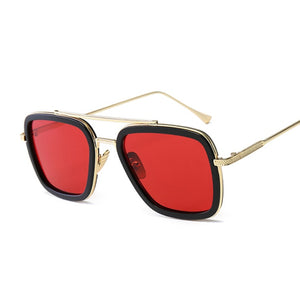 Lunettes de soleil Design de marque pour hommes | Lunettes de soleil Style de luxe Avengers Tony Stark Flight, lunettes de soleil rétro pour femmes, Oculos rétro hommes 3