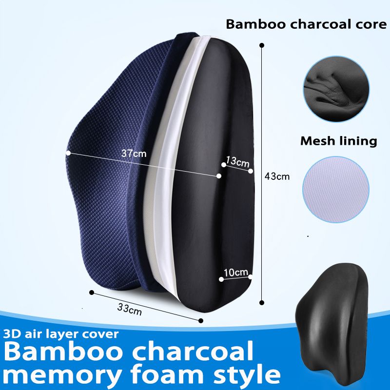 Memory Foam Seat Cushion Orthopedic Pillow Coccyx Office Chair Cushion Support Waist Back Cushion Car Seat Hip massage Pad Sets