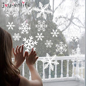 27pcs/lot White Snowflake Sticker Decoration Glass Window Kids Room Christmas Wall Stickers Home Decals Decoration New Year 2020