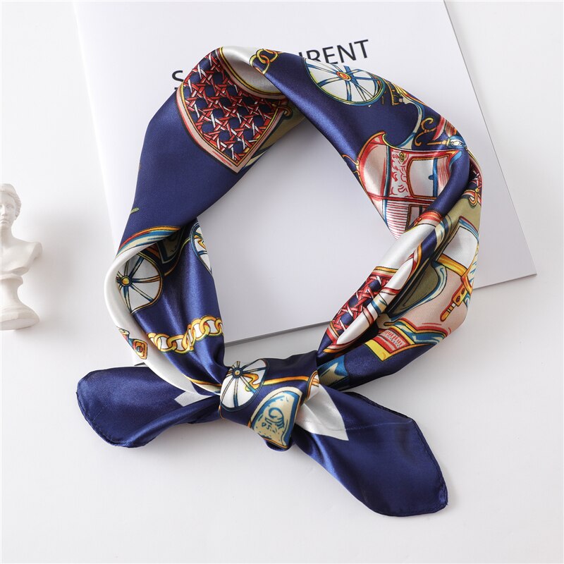 Women Square Silk Scarf Chiffon Satin Lady Hair Neck Foulard  Scarves Shawl Wrap Female Bandana Head Kerchief Hijab Headband