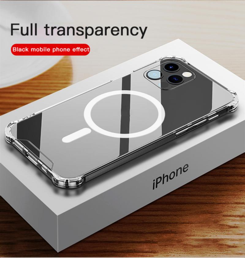 Transparent Mobile Phone Case For IPhone 12 Pro Max MagSafe Case Shockproof Case Protective Cover Shell For IPhone12 Mini 12 Pro
