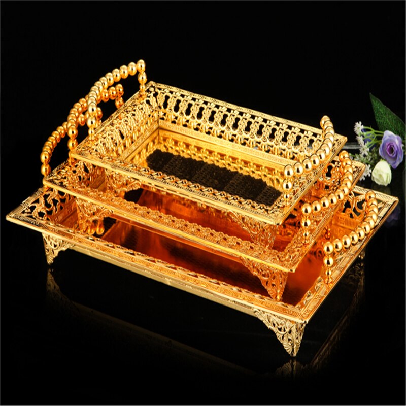 Elegant Pearl Decoration Plate Dessert Plate Fruit Cake cake Rack Fruit Plate Tray Decoration Wedding Party Plate