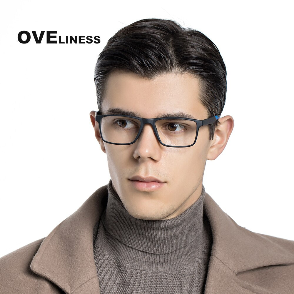 TR90 glasses frame men myopia Prescription computer spectacle frames women Ultra light square eyeglasses frames for men eyewear