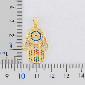 Evil Eye Necklace For Women Collares Colorful Palm