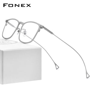 FONEX Pure Titanium Glasses Frame Men 2020 New Prescription Eye Glasses for Men Square Eyeglasses Myopia Optical Eyewear 8523