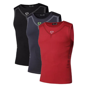 Jeansian 3 Pack Sport débardeur hauts hauts chemises sans manches en cours d'exécution Grym entraînement Fitness Compression mince LSL3306
