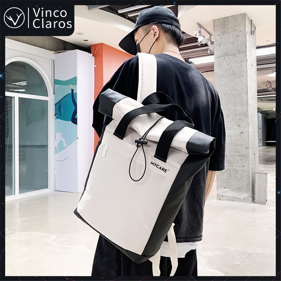 Large Capacity Waterproof Travel Backpacks Male Fashion Panelled Notebook Backpack for School Teenagers Men's Bag 2020 Trend New